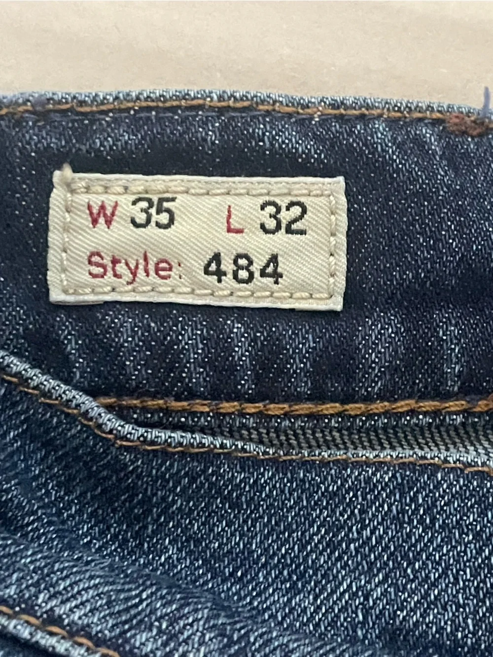 J.Crew 484 Slim Fit Stretch Jeans Men's Wash Blue 35x32 (Measures 36x31)